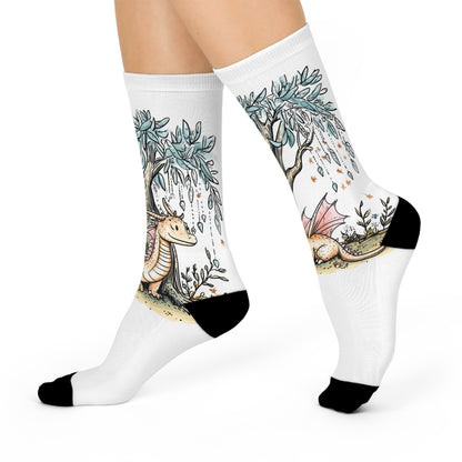 Cushioned Crew Socks_Cute Dragon