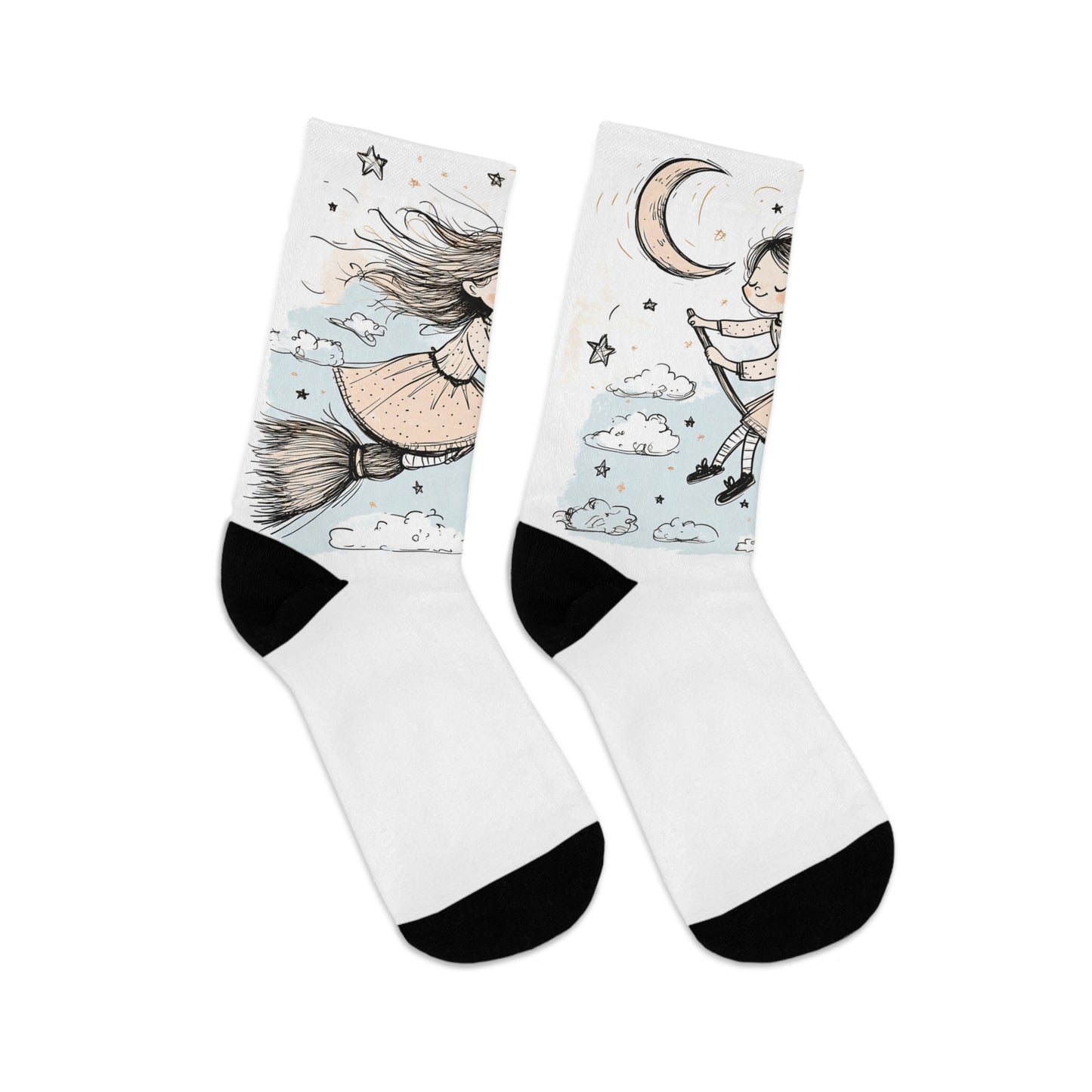 Recycled Poly Socks_Flying Girl_01