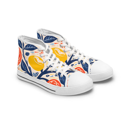 Women's High Top Sneakers_Flower