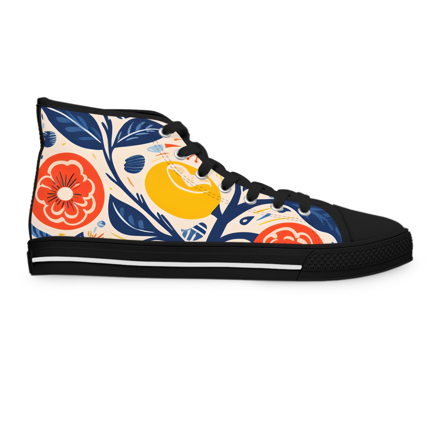 Women's High Top Sneakers_Flower