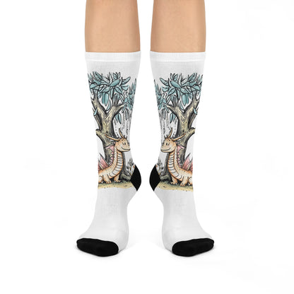 Cushioned Crew Socks_Cute Dragon