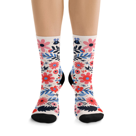 Recycled Poly Socks_Flowers_01