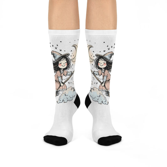 Cushioned Crew Socks_Flying Girl