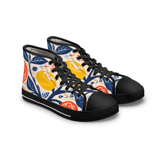 Women's High Top Sneakers_Flower