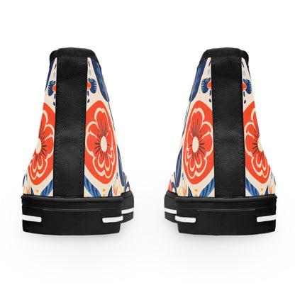 Women's High Top Sneakers_Flower